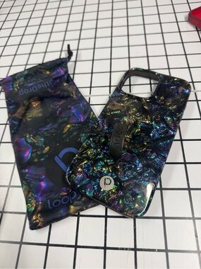 Iridescent Multicolor Loopy Phone Case with Right Handed loop iPhone 16 pro max